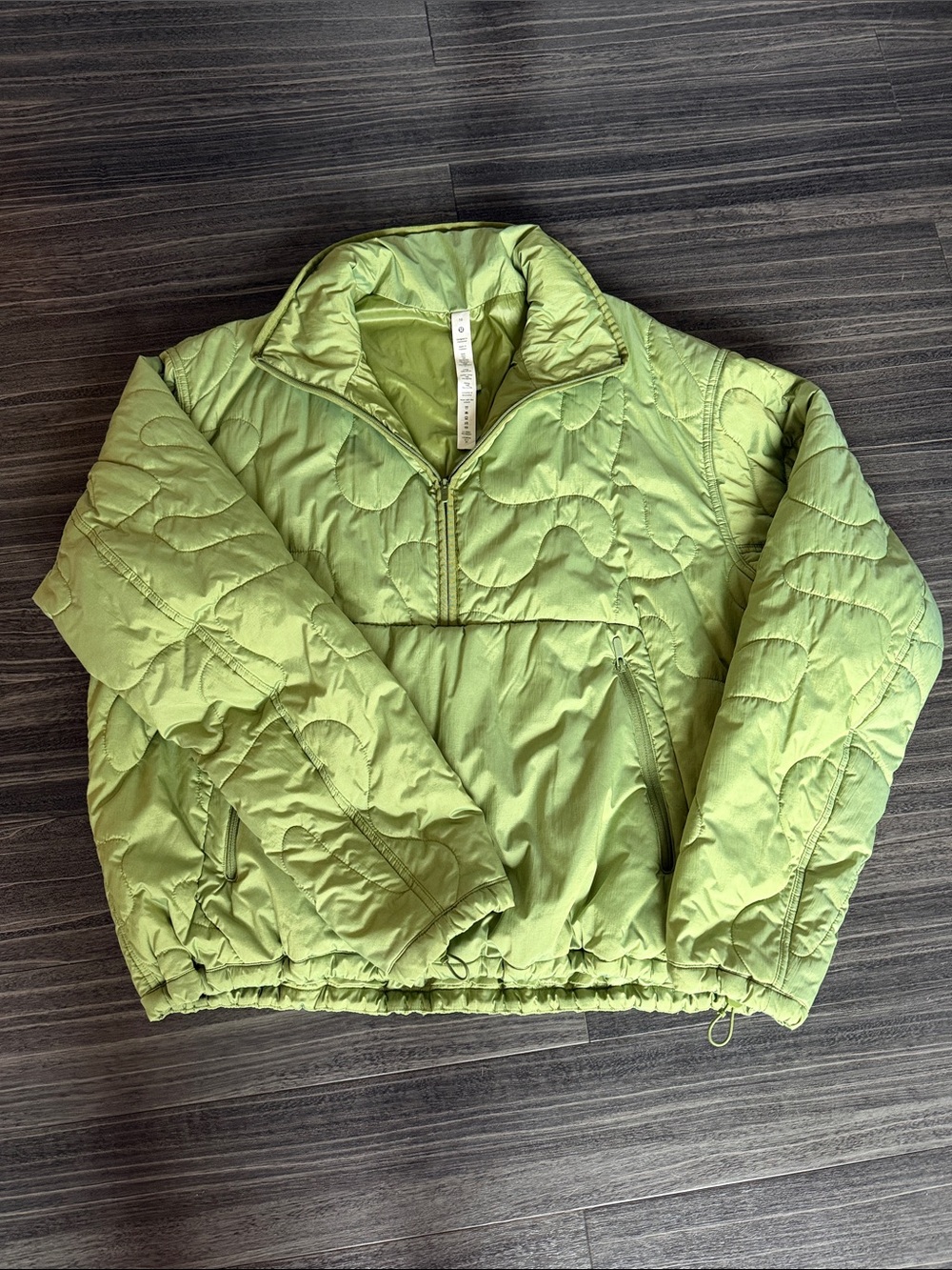 lululemon athletica Green Quilted Pullover Puffer